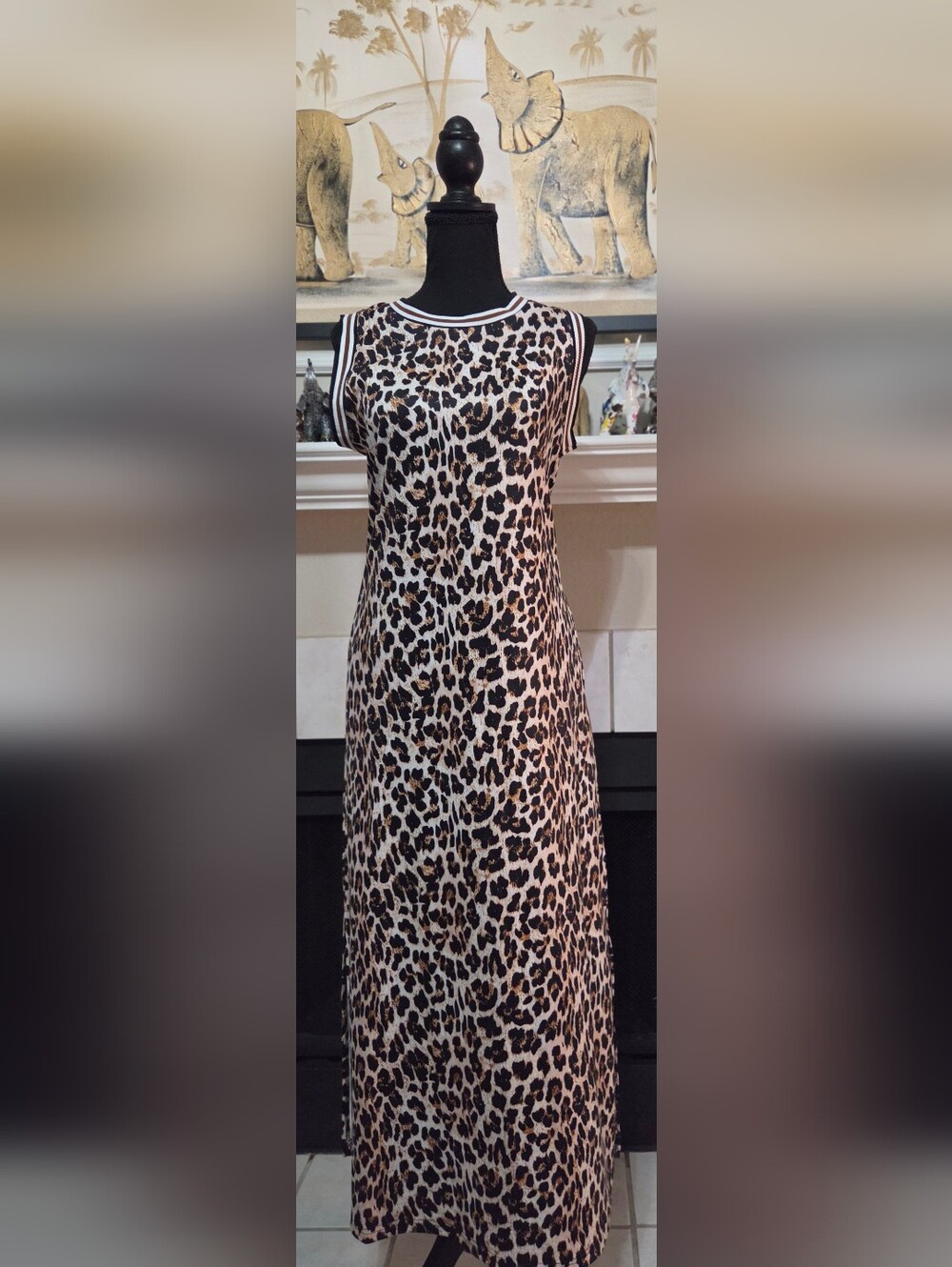 Griffin & Grace Athletic Leopard Print Maxi Dress 🐆✨
